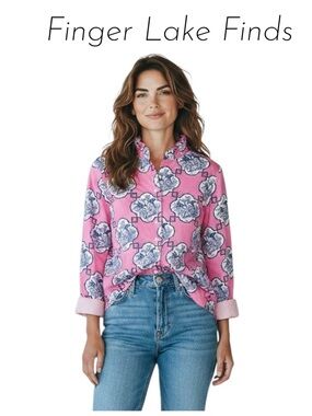 PATTY KIM Elizabeth Button Front Blouse, XL